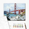 BRUSHME Paint by Numbers BRUSHME, 40x50 cm, San Francisko tiltas, 1 vnt., dėžutėje