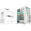 GIGABYTE C301 GW V2, Bokšto tipo korpusas - baltas, Grūdintas stiklas