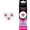 Butterfly Stalo tenisas Balls Baltas - 3 vnt.