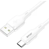 BWOO 3A silicone cable X329C USB - USB-C 1m baltas