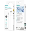 BWOO 3A silicone cable X329C USB - USB-C 1m baltas