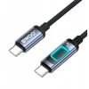 Telforceone BWOO X324CC pintas greito įkrovimo laidas su šviesos ekranu PD 60W USB-C - USB-C