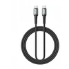 BWOO Braided Cable USB-C - USB-C 2m 60W juodas