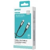 BWOO Braided Cable USB-C - USB-C 3m 60W juodas