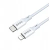 BWOO Cable USB-C - Lightning 2m 27W ABS + TPE baltas
