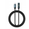 BWOO Pintas USB-C - Lightning 1 m 27 W kabelis su animuotu apšvietimu, juodas