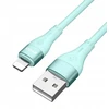 BWOO Kabelis USB – Lightning 1m 3A Minimalistinis Silikoninis Mėlynas X280L