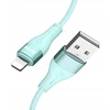 BWOO Kabelis USB – Lightning 1m 3A Minimalistinis Silikoninis Mėlynas X280L