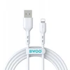 BWOO Cable USB - Lightning 2m 3A baltas