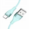 BWOO USB – USB-C laidas 1m 3A minimalistinis silikoninis žalias X280C