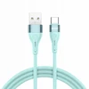 BWOO USB – USB-C laidas 1m 3A minimalistinis silikoninis žalias X280C