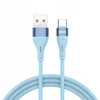 BWOO Minimalistinis silikoninis 3A kabelis X280C iš USB-A į USB-C mėlynos spalvos