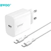 Telforceone BWOO wall charger CDA233 PD 20W 1x USB-C with USB-C - USB-C cable baltas