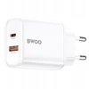 Įkroviklis Bwoo (CDA207) (1xUSB-C; 1xUSB 36W) baltas