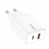 Įkroviklis Bwoo (CDA207) (1xUSB-C; 1xUSB 36W) baltas