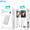 BWOO P79 ultracienki powerbank 5000mAh su ładowaniem magnetycznym šviesiai pilka