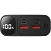 BWOO 22,5W 20000 mAh power bank with LCD screen, juodas