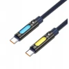 Kabelis USB BWOO X325C-C zapachowy kabelis USB-C - USB-C 240W juoda