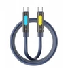 Kabelis USB BWOO X325C-C zapachowy kabelis USB-C - USB-C 240W juoda
