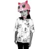 C-PREME Raskullz Astro Cat rožinis vaikiškas šalmas, dydis S vaikui, dydis 5+ (50-54 cm)