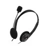 C-TECH Ausinės su mikrofonu MHS-03E, juodos