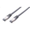 C-TECH kabelis patchcord Cat5e, FTP, pilkas, 15m