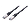 C-TECH kabelio pataisos laidas Cat5e, FTP, juodas, 0,25 m