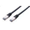 C-TECH kabelis patchcord Cat5e, FTP, juodas, 2m