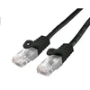 C-TECH kabelis patchcord Cat6, UTP, juodas, 1m