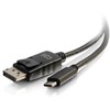 Adapteris AV C2G C2G 6ft USB C to DisplayPort Cable - 4K 30Hz - Externer Videoadapter - USB-C - DisplayPort - Juodas