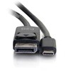 Adapteris AV C2G C2G 6ft USB C to DisplayPort Cable - 4K 30Hz - Externer Videoadapter - USB-C - DisplayPort - Juodas