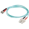 C2G SC-ST 10Gb 50/125 OM3 dvigubas daugiamodis PVC optinis pluošto kabelis (LSZH) - Tinklo kabelis - ST daugiamodis (M) į SC daugiamodis (M) - 10 m - 10 m - Šviesolaidinis - Dvigubas - 50/125 mikrometrų - OM3 - be halogenų - akvamarino spalvos (85527)
