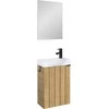 Masterjero CABINET HUNG LAMELLO 45 WITH WASHBAS OAK