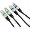 DMX kabelių XLR jungtys su spalvota žyme