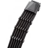 „CableMod C-Series Pro ModMesh 12V-2®“ 6 kontaktų kabelis, su apvalkalu, 16 kontaktų į 3 x 8 kontaktų, skirtas „Corsair Type 4“ ir „3“ maitinimo šaltiniams – juodos spalvos, 60 cm