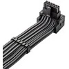 CableMod C-Series Pro Bridged Connection Cable – Variant B, 90°, 16-Pin to 4x 8-Pin PCIe, carbon