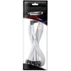CableMod C-Series Pro Bridged Connection Cable – Variant A, 90°, 16-Pin to 4×8-Pin PCIe, baltos spalvos