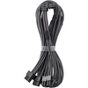 CableMod C-Series Pro Bridged Connection Cable – Variant B, 90°, 16-Pin to 4x 8-Pin PCIe, carbon