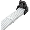 CableMod C-Series Pro Bridged Connection Cable – Variant A, 90°, 16-Pin to 4×8-Pin PCIe, baltos spalvos