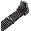 „CableMod C-Series Pro“ tiltelinis jungiamasis kabelis – A variantas, 90°, 16 kontaktų į 2 kontaktus, 8 kontaktų PCIe, juodos spalvos