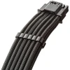 „CableMod C-Series Pro ModMesh 12V-2x6“ kabelis, su apvalkalu, 16 kontaktų į 2 x 8 kontaktus, skirtas „Corsair Type 4“ ir „3“ maitinimo šaltiniams – juodos spalvos, 60 cm