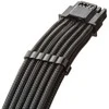 CableMod C-Series Pro ModMesh 12V-2×6-Cable, Sleeved, 16-Pin to 4x 8-Pin, for Corsair Type 4 ir 3 PSUs – juodos spalvos, 60cm