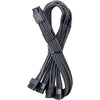 CableMod C-Series Pro ModMesh 12V-2×6-Cable, Sleeved, 16-Pin to 4x 8-Pin, for Corsair Type 4 ir 3 PSUs – carbon, 60cm