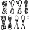 CableMod C-Series Pro ModMesh Sleeved 12V-2×6 12VHPWR Dual StealthSense Cable Kit for Corsair RMi, RMx (Juodas Label) – juodos spalvos/baltos spalvos