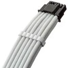 CableMod C-Series Pro ModMesh Sleeved 12V-2×6 12VHPWR StealthSense PCIe Cable for Corsair Type 5 RMx SHIFT (16-pin to 90 ° 16-pin, 65cm) – baltos spalvos