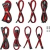 CableMod C-Series Pro ModMesh Sleeved 12V-2×6 12VHPWR Dual StealthSense Cable Kit for Corsair RMi, RMx (Juodas Label) – juodos spalvos/raudonos spalvos