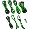 CableMod C-Series PRO ModMesh 12VHPWR Cable Kit for Corsair RM, RMi, RMx (Juodas Label) – juodos spalvos/žalios spalvos