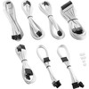 CableMod C-Series PRO ModMesh 12VHPWR Cable Kit for Corsair RM, RMi, RMx (Juodas Label) - baltos spalvos