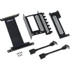 „CableMod“ vertikalus vaizdo plokštės laikiklis su PCIe x16 jungtimi, 2x DisplayPort – juodos spalvos