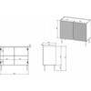 Cama Meble Komoda - Onda 98x45xH85 Žalia